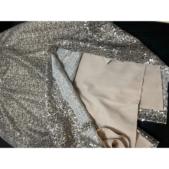 NWT Chico's Shimmering Silver Pencil Skirt - Picture 9 of 11